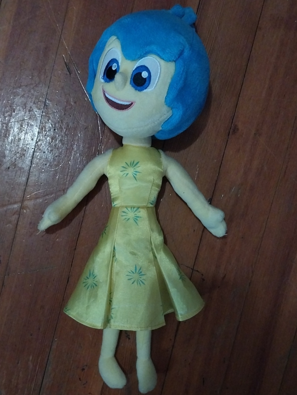 Blue and Yellow Kids Plush Character Doll - Joy-Inspired